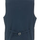 Chic Blue Buttoned Vest with Dual Pockets