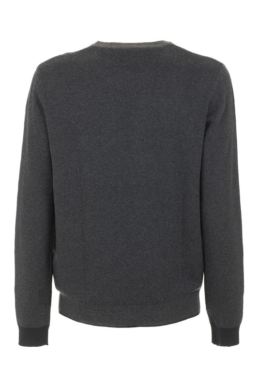 Chic Cotton-Wool Blend Crewneck Sweater