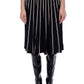 Chic Black Skirt with Embossed Stripes