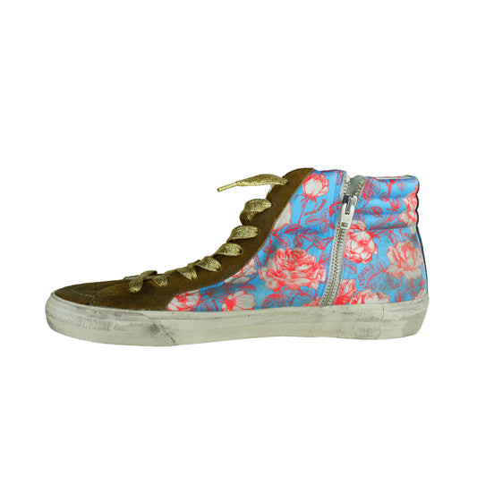 Multicolored Floral Print Luxe Sneakers