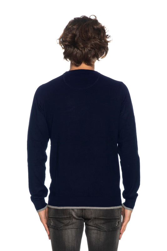 Chic Two-Tone Crewneck Sweater for Men