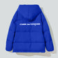 Chic Blue Hooded Jacket with Iconic Logo