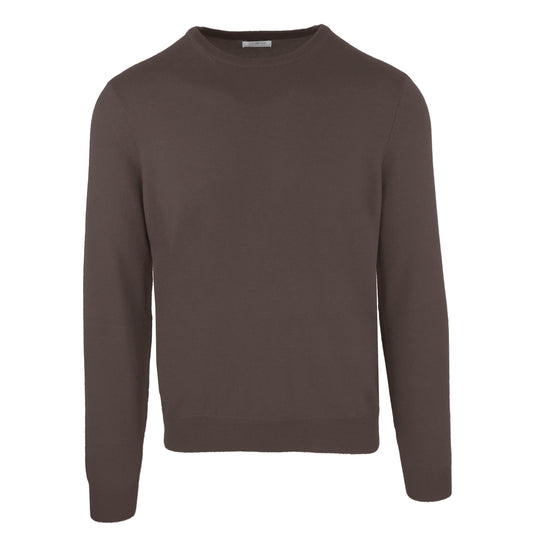 Elegant Brown Cashmere-Wool Blend Sweater