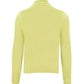 Elegant High Neck Yellow Cashmere Sweater
