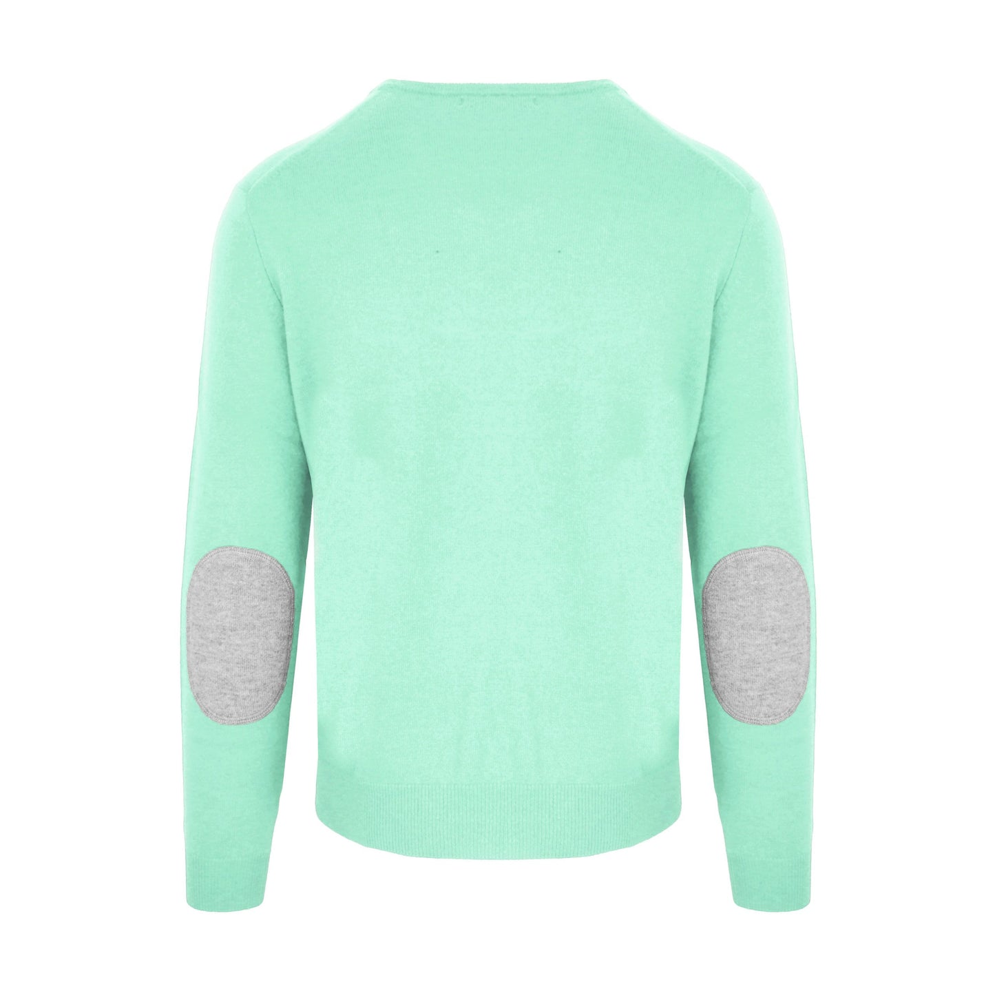 Elegant Water Green Wool-Cashmere Sweater