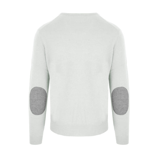 Elegant Gray Wool-Cashmere Sweater