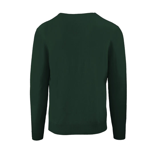 Luxurious Cashmere Round Neck Sweater in Lizard Green