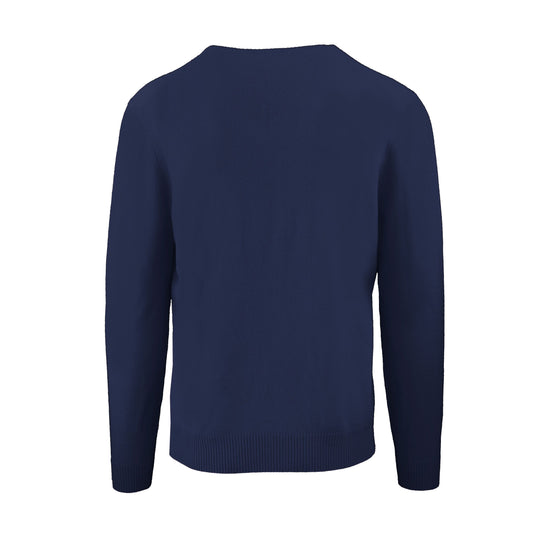 Plush Cashmere V-Neck Sweater in Diesel Blue