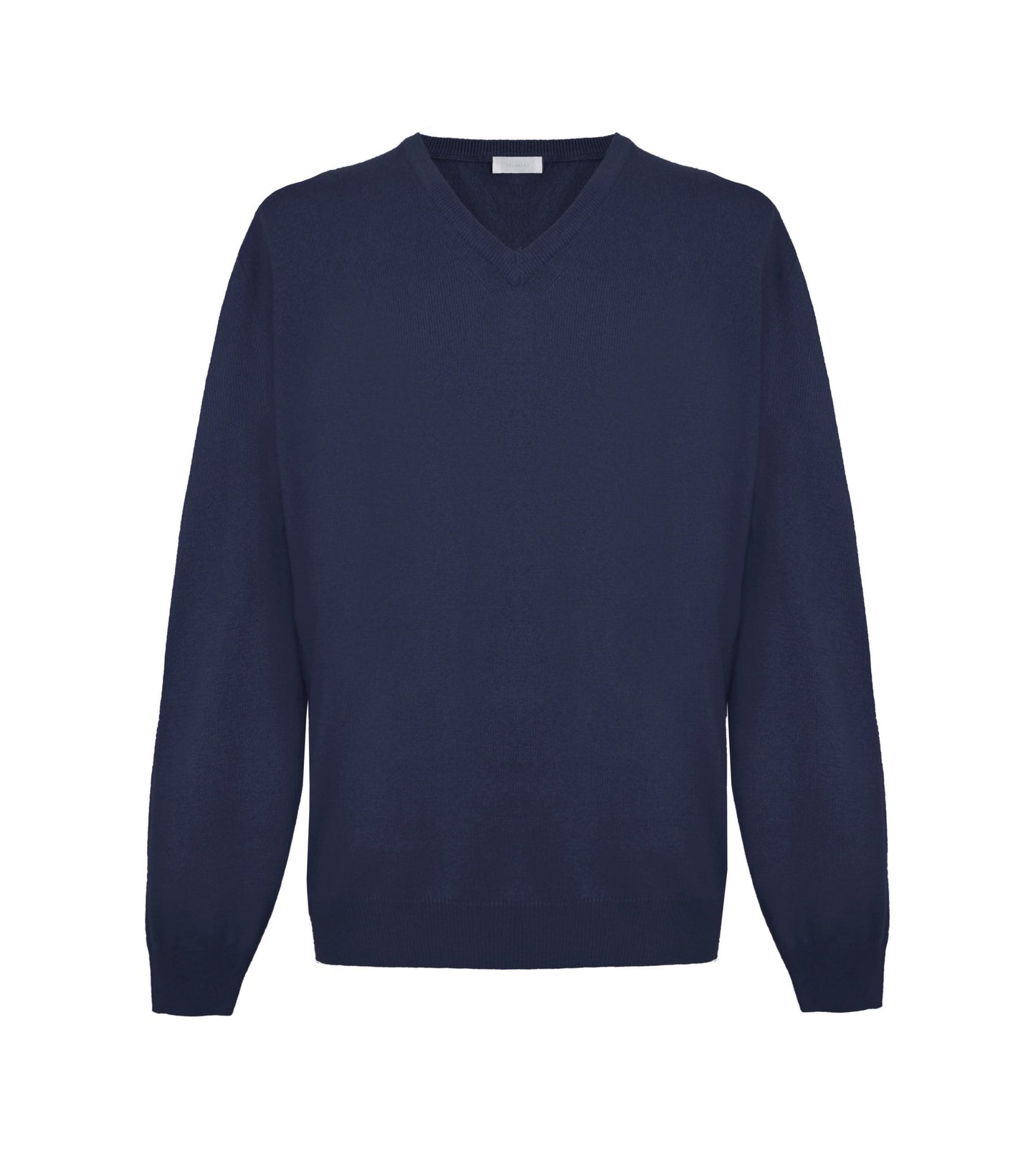 Plush Cashmere V-Neck Sweater in Diesel Blue