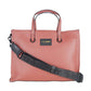 Pink Polyurethane Shoulder Bag