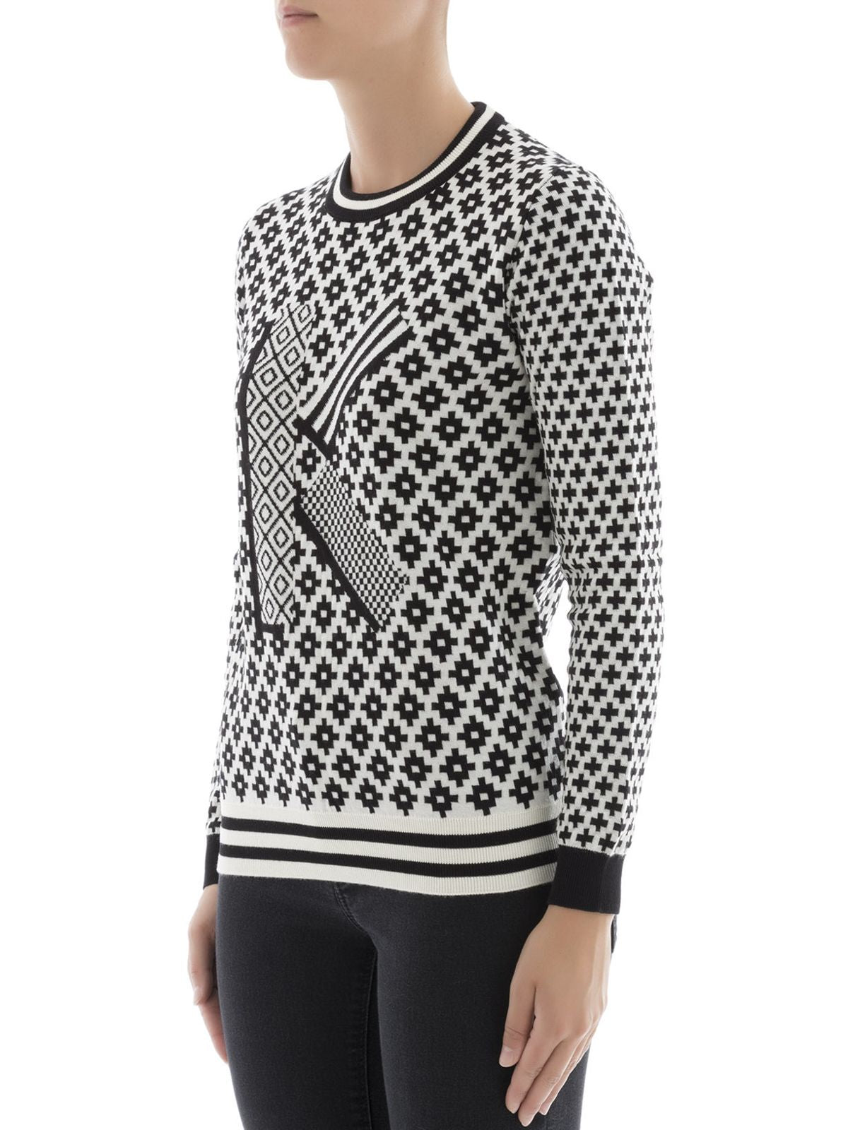 Iconic Monochrome Roundneck Cotton Sweater