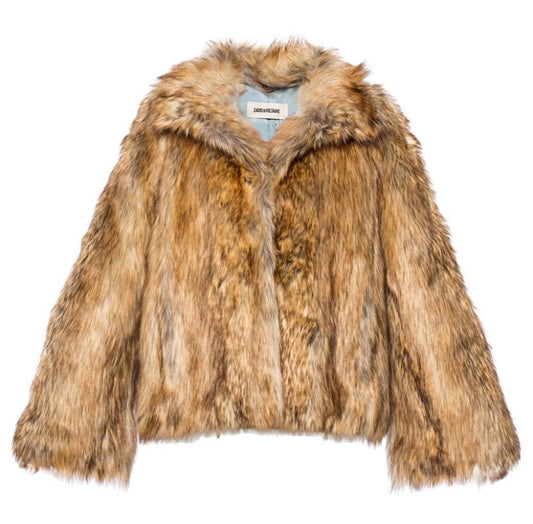 Eco Luxe Brown Faux Fur Jacket