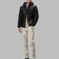 Monochromatic Wave Quilted Down Jacket
