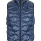 Sleek Blue Nylon Vest with Logo Accent