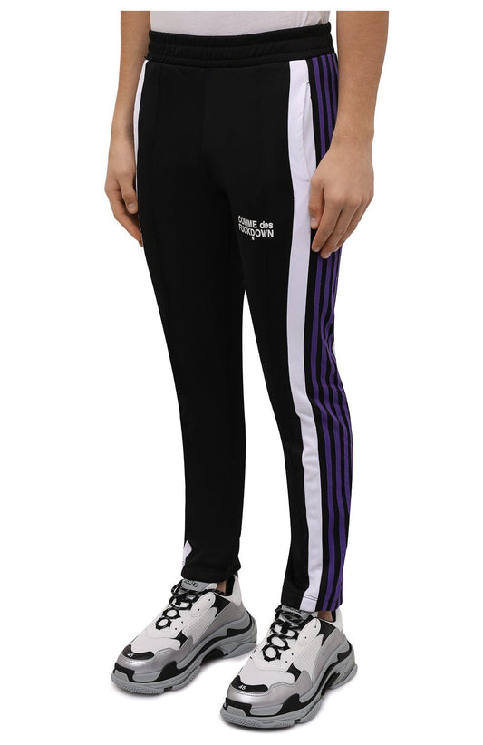 Sleek Stretch Track Trousers with Side Stripes