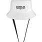 White Polyester Men Fisherman Hat