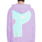Italian Purple Cotton Hooded Sweatshirt