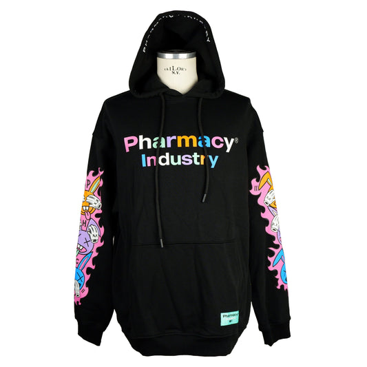 Graphic Sleeve Cotton Hoodie with Logo