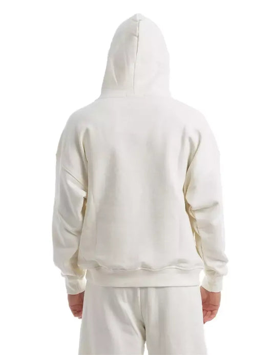 Elevated Casual White Hooded Sweatshirt with Logo