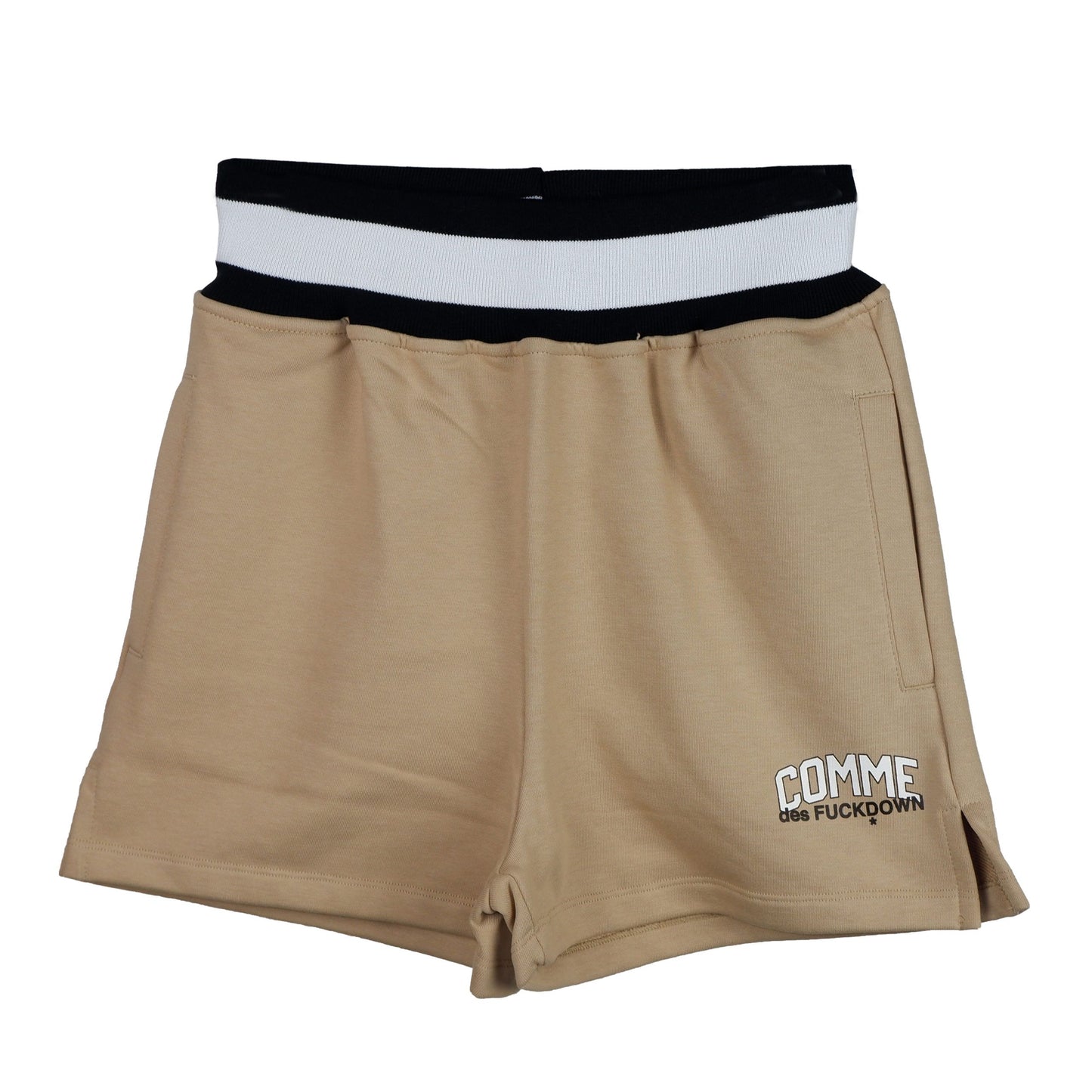 Chic Stretch Shorts With Logo