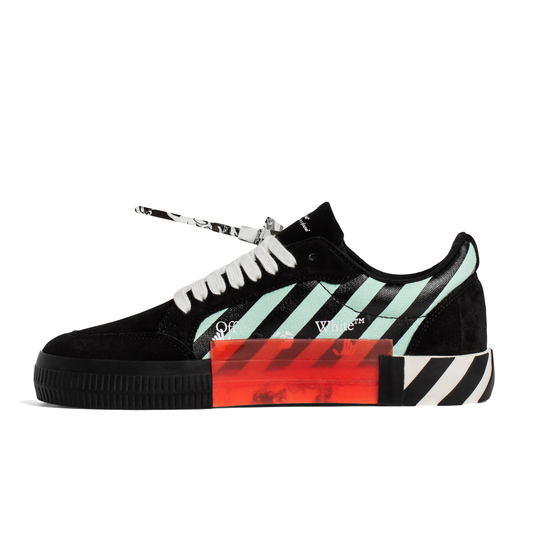 Suede & Canvas Striped Low Sneakers - Elegant Footwear