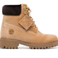 Beige Leather Iconic Design Boots