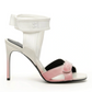 Chic White Calfskin Ankle-Strap Sandals