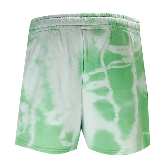 Emerald Envy Cotton Shorts with Chic Print