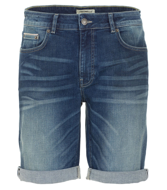 Chic Blue Denim Shorts for Men