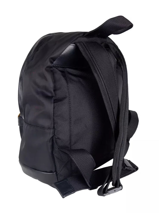 Black Nylon E Leather Backpack
