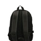 Sleek Black Designer Backpack with Metal Logo