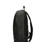 Sleek Black Designer Backpack with Metal Logo