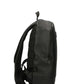 Sleek Black Designer Backpack with Metal Logo