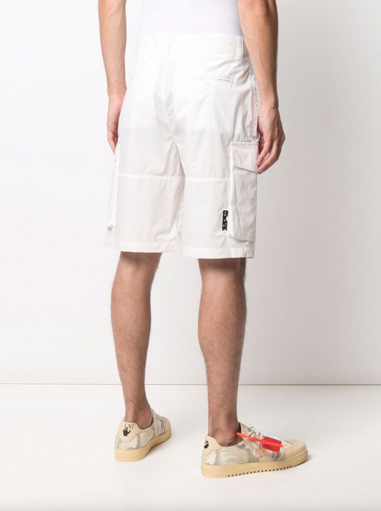 Elevated White Cargo Shorts – Pure Cotton