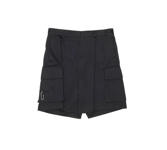 Sleek Black Cargo Shorts with Iconic Design