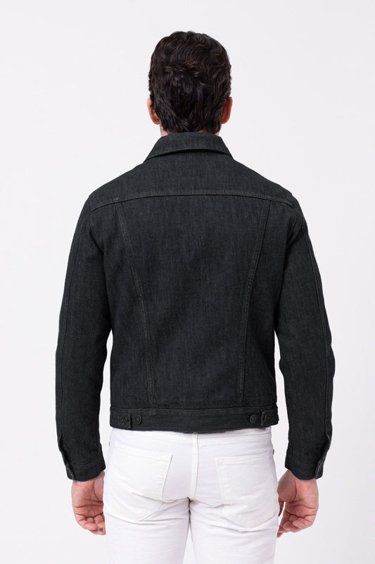 Sleek Cotton Denim Jacket with Nail Buttons