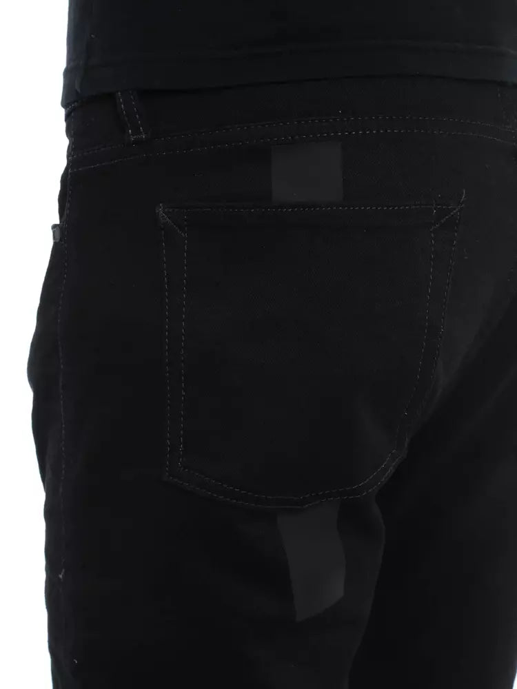 Sleek Black Skinny Jeans with Signature Detailing
