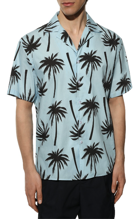 Tropical Elegance Short-Sleeved Shirt