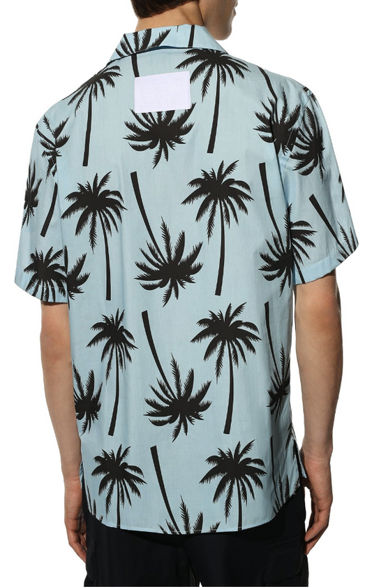 Tropical Elegance Short-Sleeved Shirt