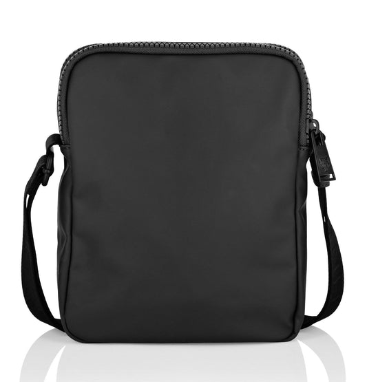 Black Polyester Messenger Bag