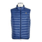 Elegant Sleeveless Blue Down Jacket with Red Lining