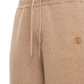 Elegant Camel Monogram Cashmere Sport Pants
