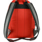 Chic Red Backpack with Leather Accents