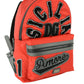 Chic Red Backpack with Leather Accents