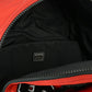 Chic Red Backpack with Leather Accents