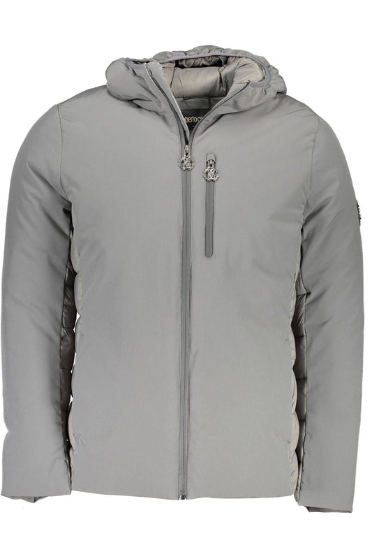 Sleek Grey Hooded Jacket for Sophisticated Style