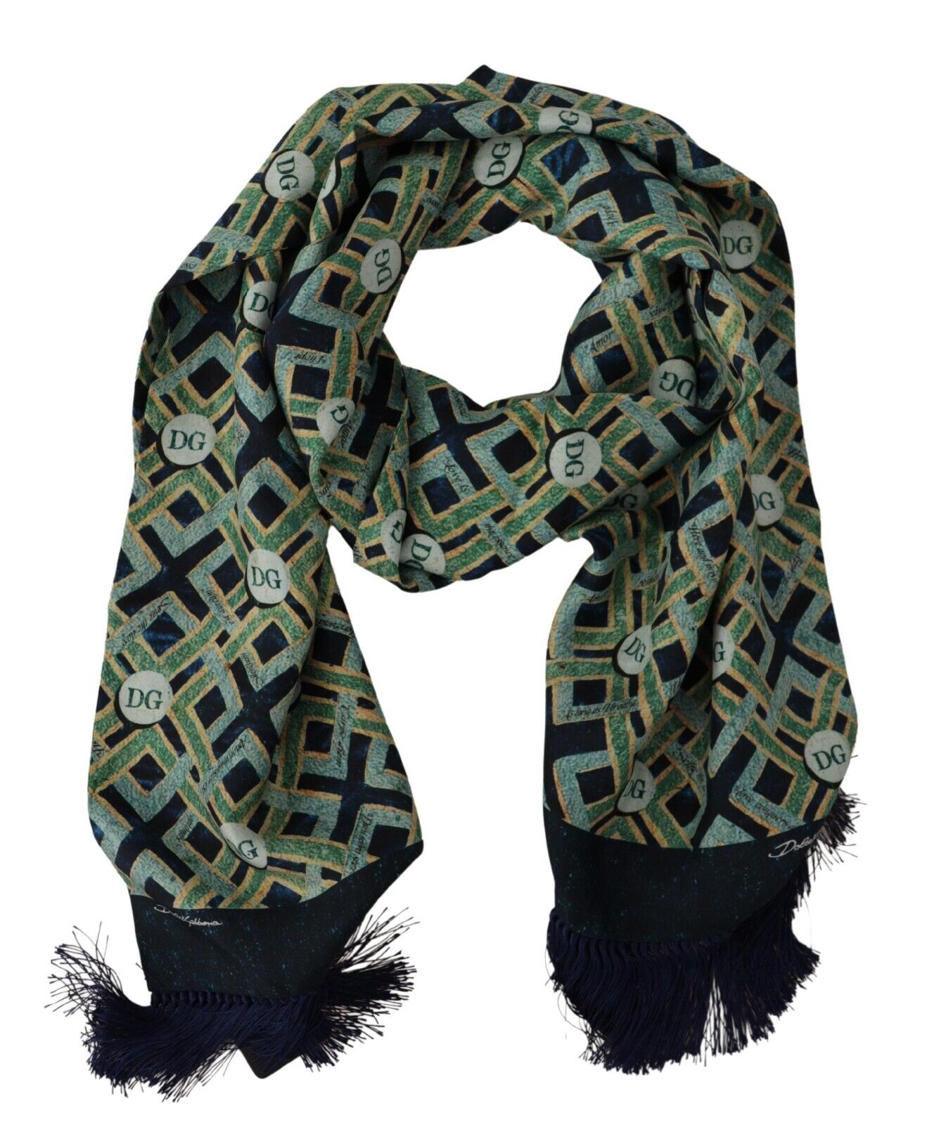 Elegant Multicolor Silk Men's Scarf