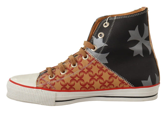 Multicolor High Top Leather Sneakers