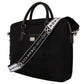 Sleek Black Leather Messenger Bag for Men