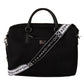 Sleek Black Leather Messenger Bag for Men